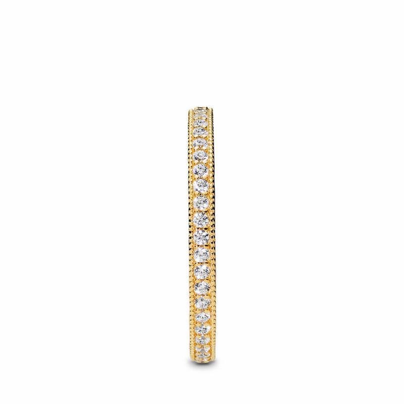 Pandora Australia Shine™ Hearts Stackable Ring - 18ct Gold Plated | NKSIRL758